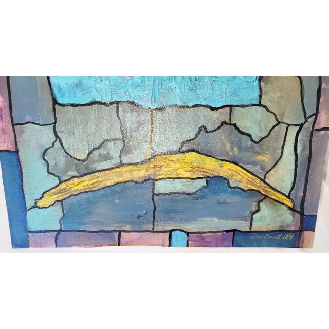 Abstract Texured Painting on Board, Dan Bennett For Sale - Image 4 of 5