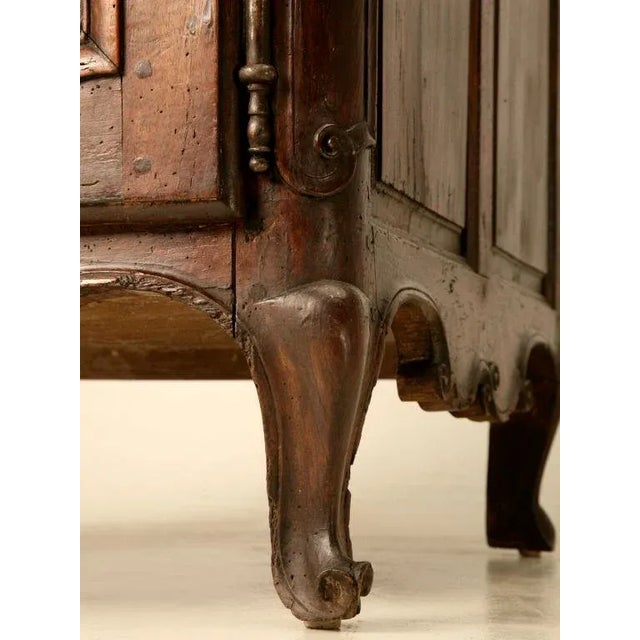 18th C. French Walnut Louis XV Marble Top Cupboard For Sale - Image 10 of 11