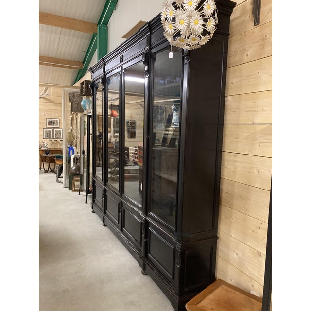 Black Napoleon III Bookcase in Blackened Pear Wood For Sale - Image 8 of 17