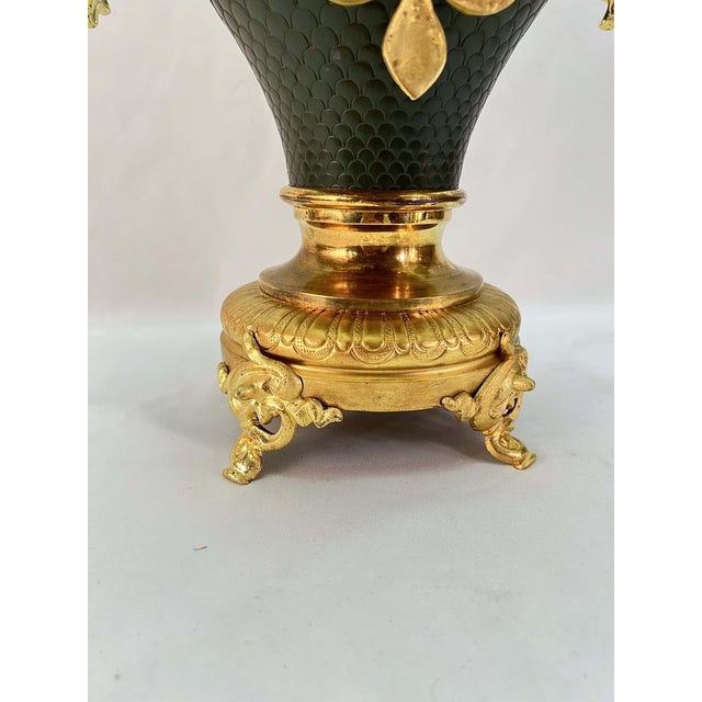 Gold Large Art Nouveau Golden Bronze Clock, 1890s For Sale - Image 8 of 15