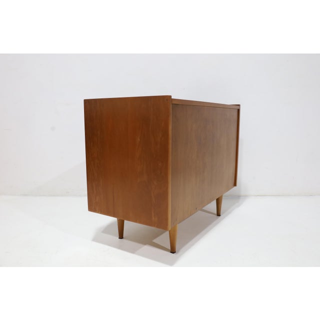 Wood Early Florence Knoll No. 126 Louvered 3-Drawer Cabinet or Chest, Late 1940s For Sale - Image 7 of 11
