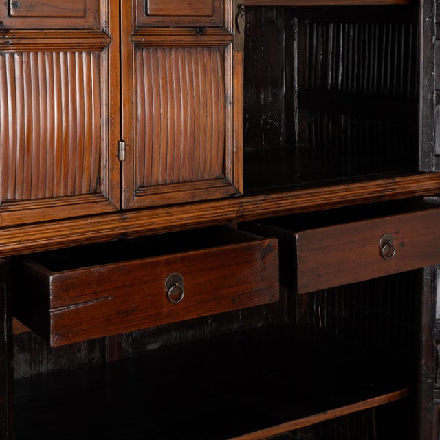 19th Century Chinese Bamboo and Elm Cabinet For Sale - Image 6 of 9