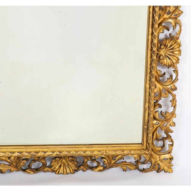 Antique Italian Giltwood Florentine Mirror, 1800s For Sale - Image 4 of 8