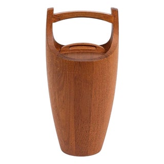 Mid Century Danish Modern Teak Ice Bucket by Jens H. Quistgaard for Dansk For Sale