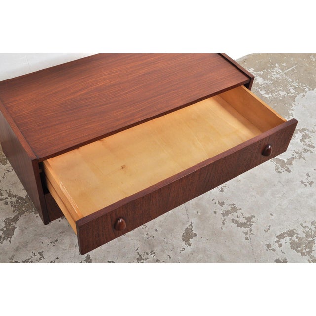 Wood Small Vintage Danish Sideboard in Teak, 1950s For Sale - Image 7 of 9
