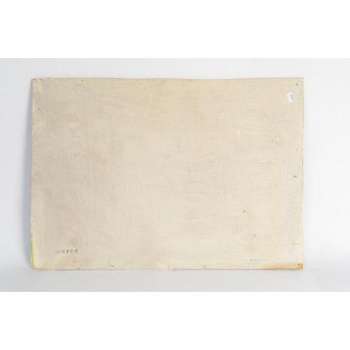 The Cliffs of Dieppe, 20th Century, Oil on Cardboard For Sale - Image 4 of 5