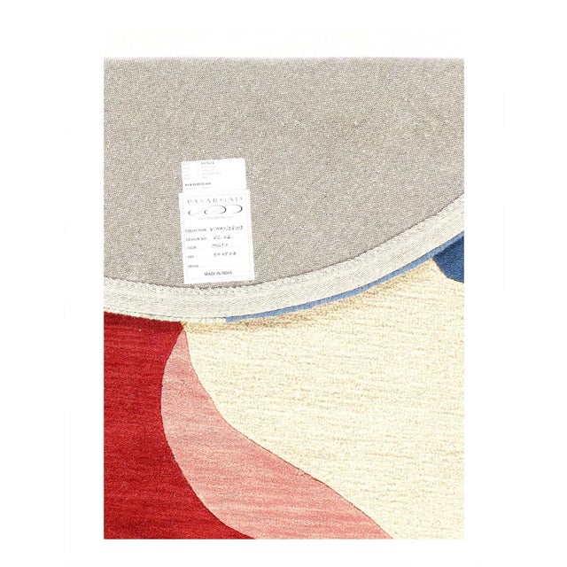 Contemporary 2020s Fine Hand Tufted Abstract Round Rug 5' For Sale - Image 3 of 9