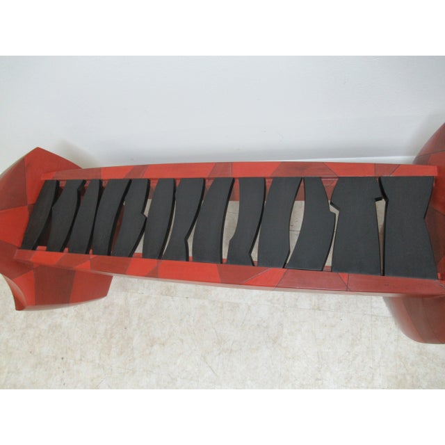 1990s Vintage Custom Joel Urruty Post Modern Bench Seat Settee For Sale - Image 11 of 13