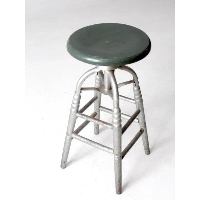 Antique Painted Swivel Seat Stool For Sale - Image 11 of 11