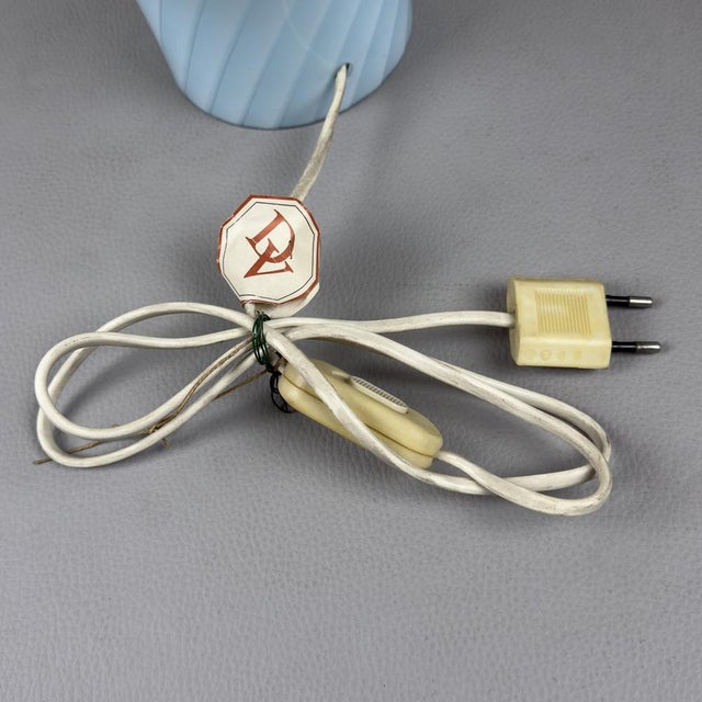 Blue Spiral Murano Glass Table Lamp from Davinci, 1970s For Sale - Image 11 of 15