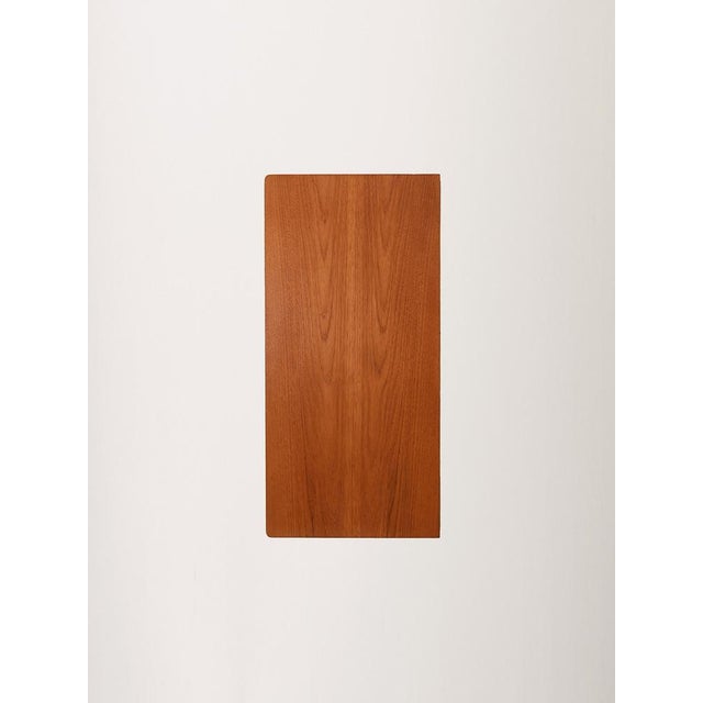 Scandinavian Chest of Drawers with Double Brass Handles, 1950s For Sale - Image 9 of 10