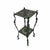 Vintage Figural Leg Verdigris Two Tier Plant Stand For Sale - Image 4 of 6