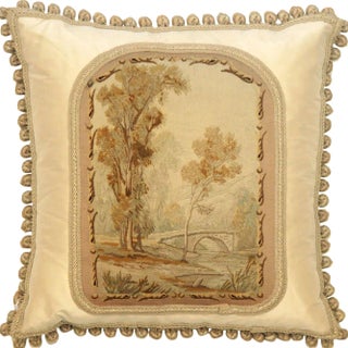 19th Century French Aubusson Pillow For Sale