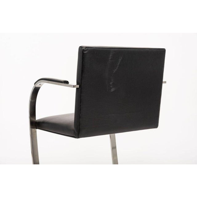 Mid Century Black Brno Chairs by Mies Van Der Rohe for Knoll Set of 4 For Sale In Detroit - Image 6 of 13
