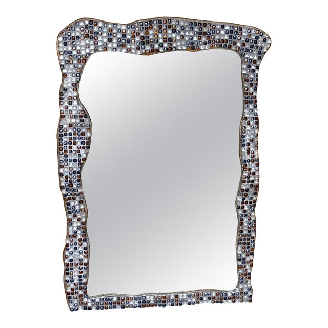 Postmodern Murano Glass Mosaic Biomorphic Mirror, Italy, circa 1990s For Sale