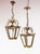 Metal Vintage Spanish Bronze and Glass Lanterns, 1940s, Set of 2 For Sale - Image 7 of 7