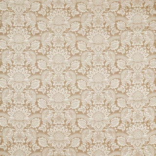Zoffany Pomegranate Brocatelle Fabric in Pale Gold For Sale