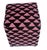 Boho Chic Black/Pink Kilim Upholstered Handmade Ottoman For Sale - Image 4 of 8