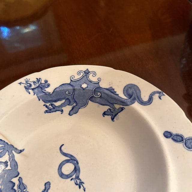 Mason's Ironstone Early Masons Ironstone Soup Plate With Dragon For Sale - Image 4 of 6
