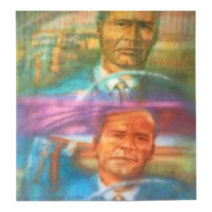 Wayne Timm : Large Vintage Painting Titled: “Grand” 1968