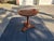 Mid-Century Modern Pre-Owned Ethan Allen Inlaid Round Regency Style Pedestal Table For Sale - Image 3 of 3