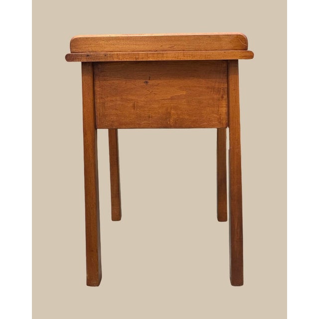 Wood Vintage Hand Made Cherry Writing Desk For Sale - Image 7 of 7