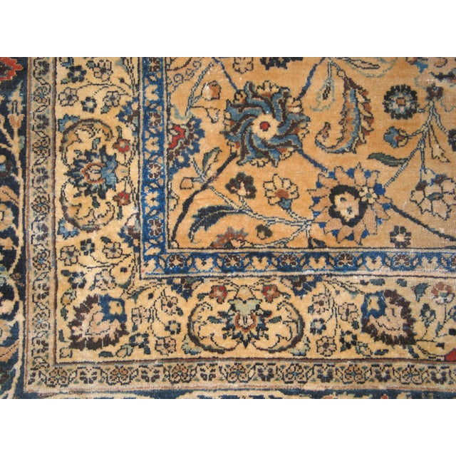 Beige 1950s Beige Medallion Shah Abbas Vintage Large Oversized Khorassan Mashad Rug For Sale - Image 8 of 8