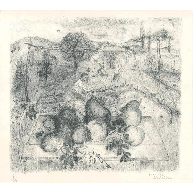 Still Life - Original Lithograph by Jacques Lestrille - 20th Century 20th Century For Sale