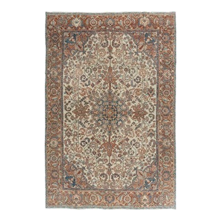 Vintage Taupe Heriz Rug 8ft 8in X 11ft For Sale