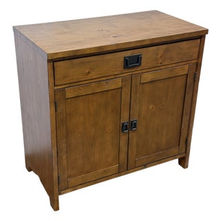 Pottery Barn Wade Entry Way Console Table, Weathered Pine For Sale