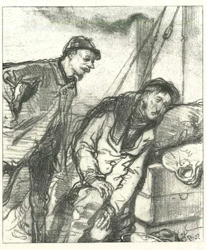 Paul Gavarni, The Misery, Original Lithograph, 1881