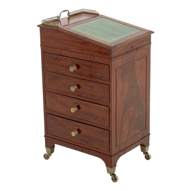 English Regency Mahogany Davenport Desk, 19th Century For Sale