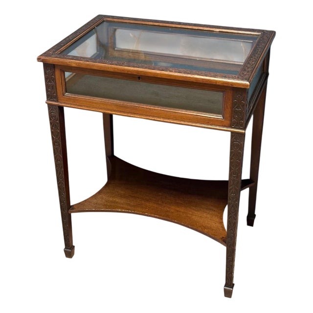 English Mahogany Jewelry Table, 1890s For Sale