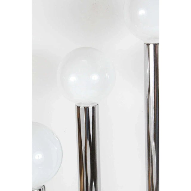 Chrome Austrian Mid-Century Modern Five-Light Chrome Skyscraper Table Lamp, Kalmar Style, 1960s For Sale - Image 8 of 17
