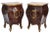 Bring timeless elegance into your space with this exquisite pair of antique Italian bombe nightstands, crafted circa...