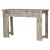 Rustic White Sofa Table for Livingroom | Handmade Hand Carved Media Console Table | Farmhouse Style Mid Century Solid Wood Console Table For Sale In Houston - Image 6 of 6