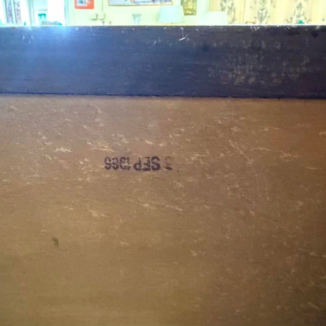 1966 Mid-Century Two-Toned Teak Sideboard With Sliding Doors For Sale - Image 14 of 14