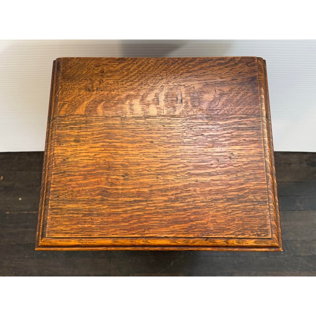 Wood Waring & Gillow of Lancaster Jacobean Revival Nightstand, Antique For Sale - Image 7 of 12