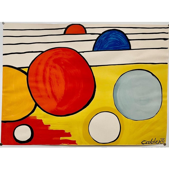 1975 Color Lithograph by Alexander Calder from Our Unfinished Revolution portfolio One of 250 copies, with the printed...