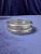 1960s Art Deco Pressed Glass and Silver Rim With Ice Bucket Coasters Pinch Bowl and French Claw Ice Tongs - 5 Piece Bar Set For Sale - Image 15 of 17