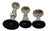 Vintage Towle Chrome-Plated Metal Candle Holders With Hurricane Glass Shades - A Set of 3 For Sale - Image 11 of 12