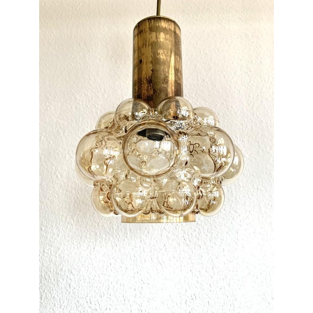 Bubble Glass Pendant Lamp by Helena Tynell for Glashütte Limburg, 1970s For Sale - Image 3 of 14