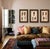 Introduce a stately curated triptych installation of traditional Native American heritage and vibrant geometric folk art...