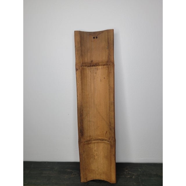 Mid 20th Century Mid 20th Century Japanese Hand-Painted Bamboo Wall Hanging - Daruma / Bodhidharma For Sale - Image 5 of 12