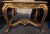 Antique Italian gold gilt baroque Rococo marble top center table is in near fine condition for its age. Has a couple of...