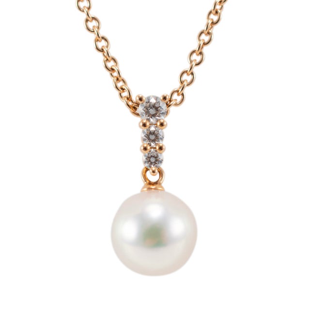 Brand: Mikimoto Gender: Ladies Metal Type: 18K Rose Gold Length: 18.00 inches Weight: 4.92 grams One ladies 18K Rose gold...