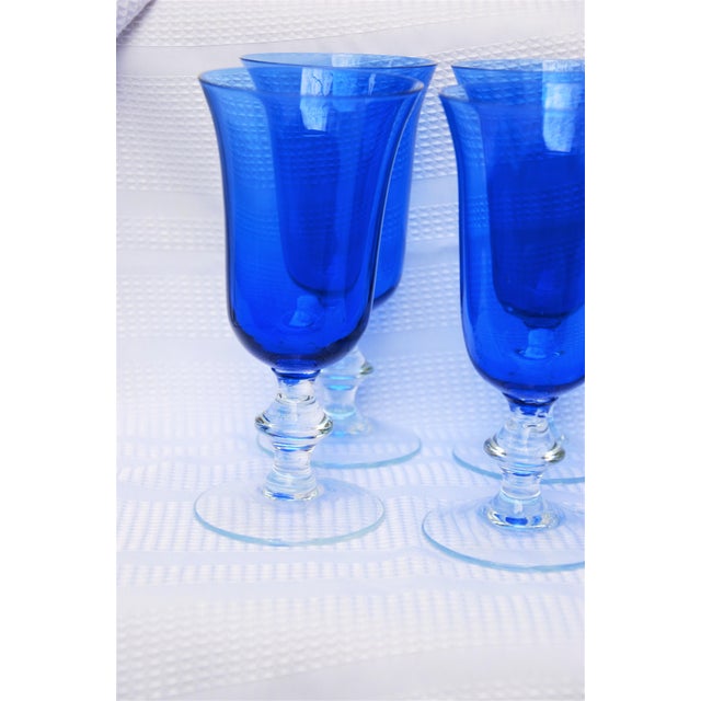 Vintage Royal Blue Wine Glasses Set of 11 Chairish