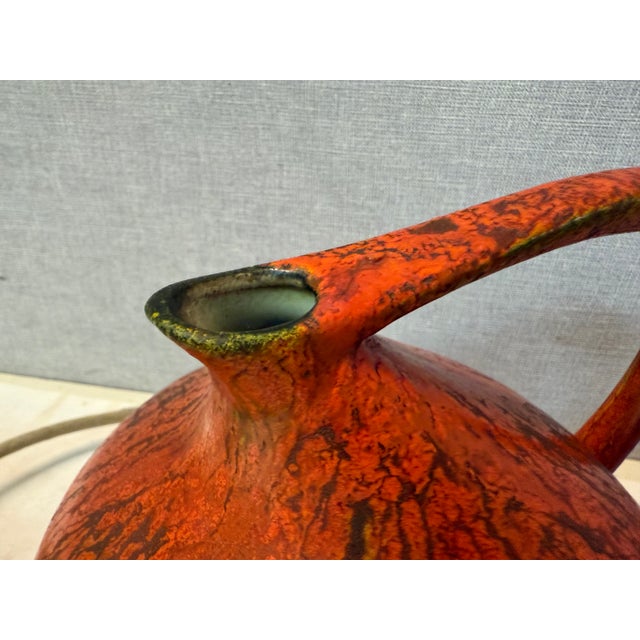 German Turquoise Ceramic Vase by Kurt Tschörner for Ruscha, 1950s For Sale - Image 16 of 18