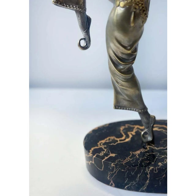 Circa 1920 Art Deco Snake Charmer Bronze Sculpture by S. Lipchytz For Sale In Los Angeles - Image 6 of 7