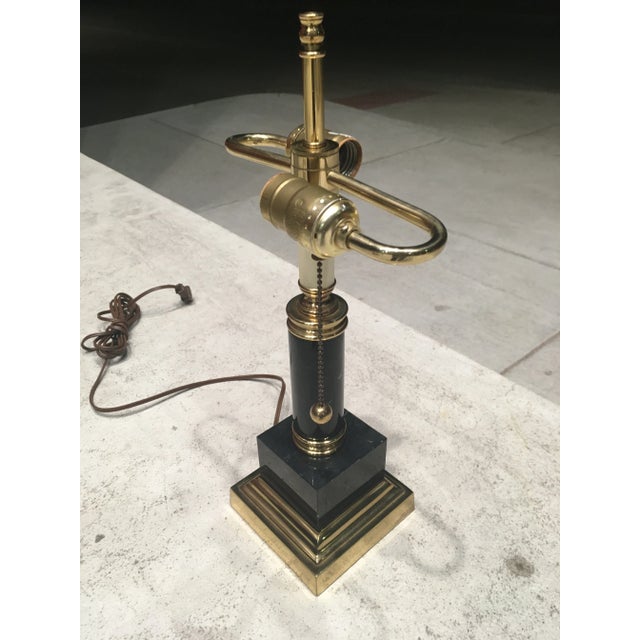 Postmodern Black Marble & Brass Desk Lamp For Sale - Image 13 of 13